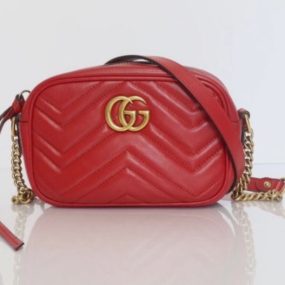 Gucci Marmont crossbody red small - Picture 1 of 15